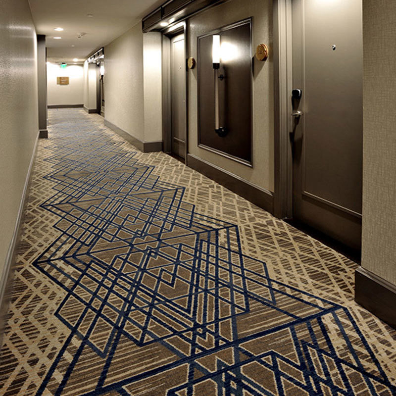 Rectangle Hotel in bianco e nero Axminster Tappeti a macchina di nylon Moquette di stampa di magazzino Tappeti da muro a muro