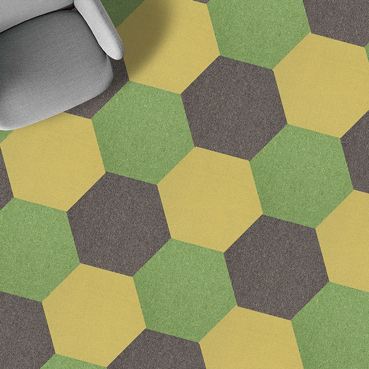 Moderna 50x50 Tavola di tappeto di nylon esagonale in 40 colori Perfetto per uffici e hotel